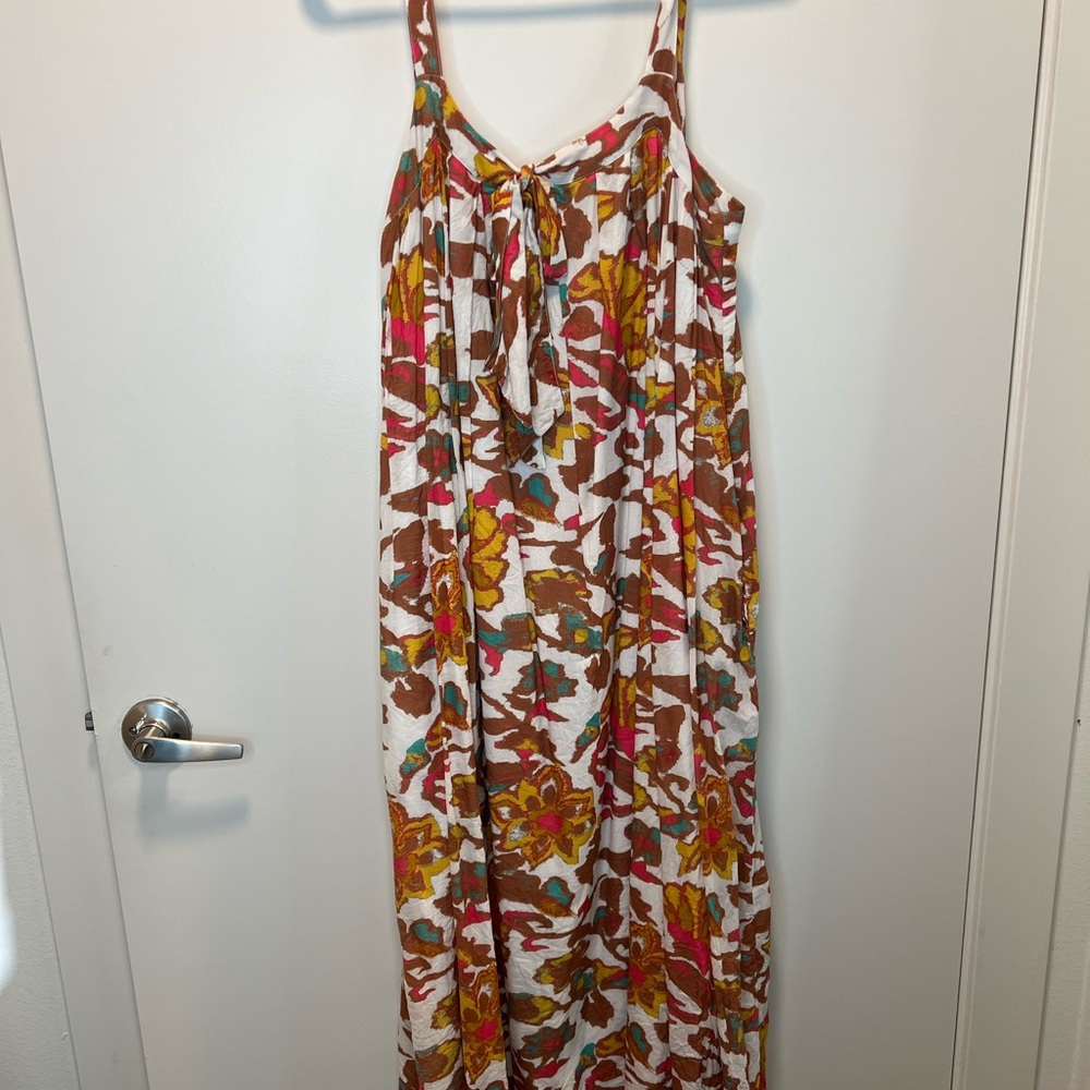 Cleobella White and Brown Dress